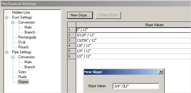 Autodesk Revit MEP: Sloped Piping