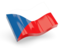 Czech Republic. Glossy wave icon. Download icon.